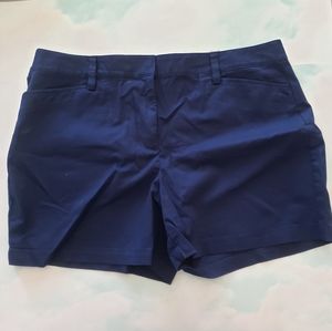 NWOT Lands End Navy Mid-rise 5" Chino Shorts Sz 16